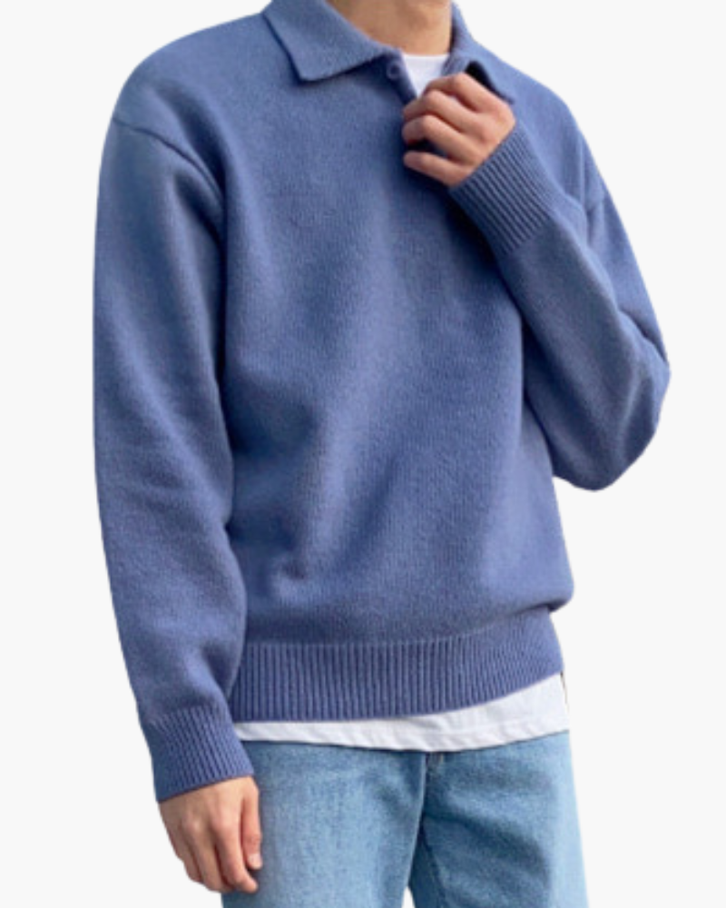 Pull en laine à demi-zip
