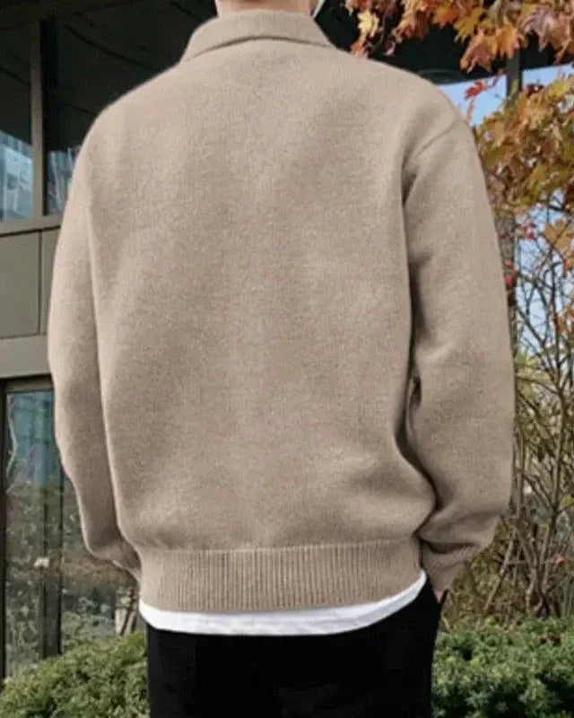 Pull en laine à demi-zip