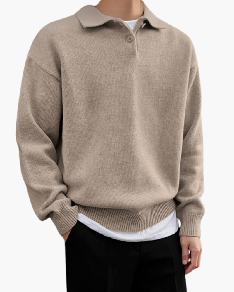 Pull en laine à demi-zip