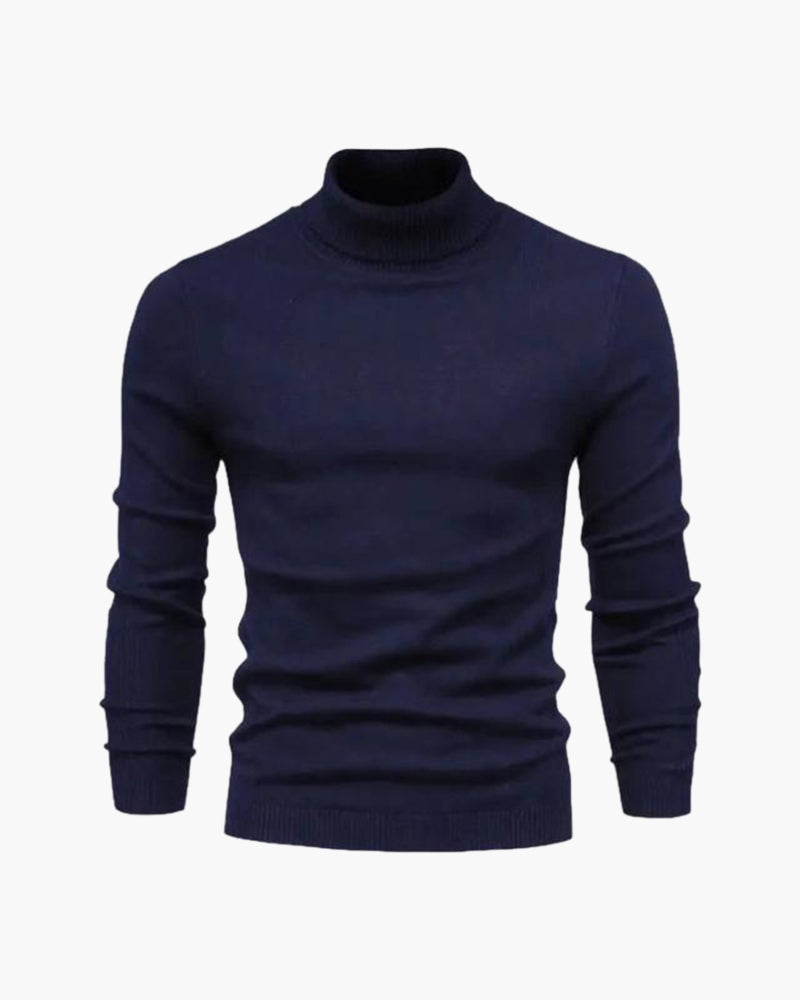 Gilet en Laine Mérinos à Col Roulé