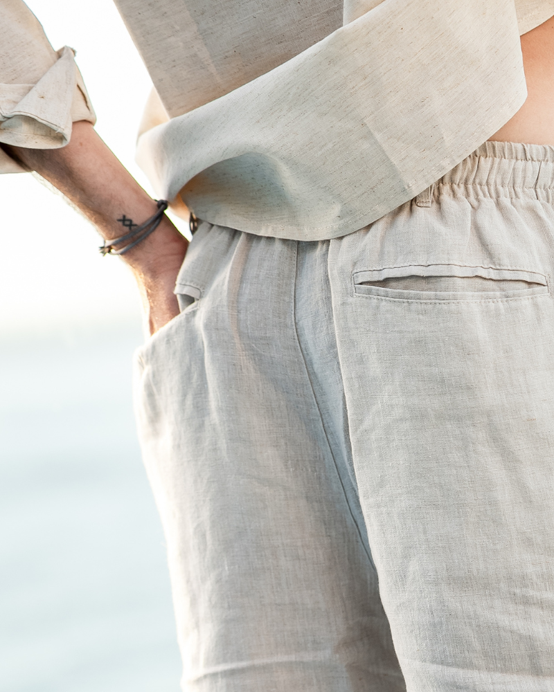Casablanca - Shorts en Lin Premium