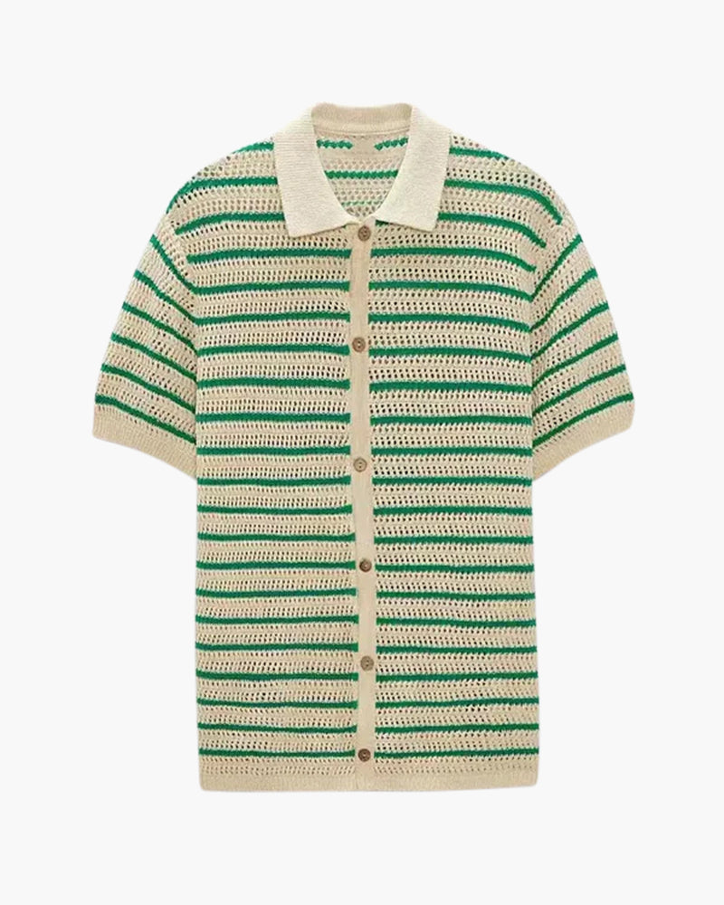 Marbella - Chemise à Boutons Tricotée